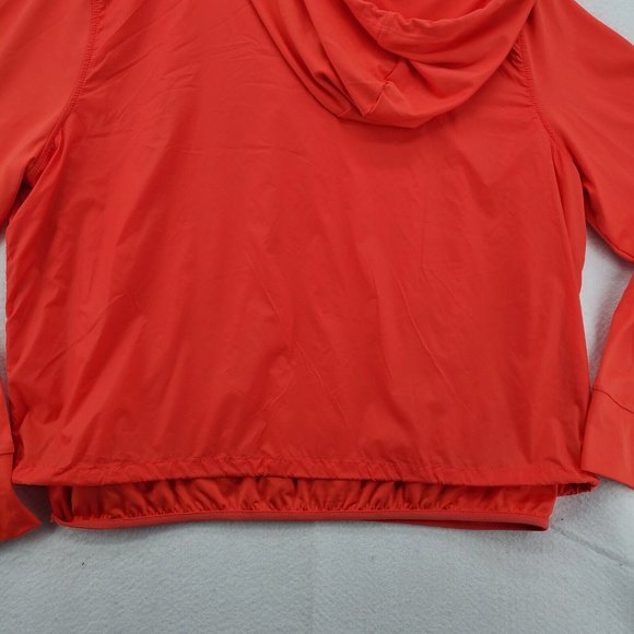 AVIA Shirt Women's Long Sleeve 1/4 Zip Hooded Pullover w/ Toggles Orange XL - Picture 9 of 12